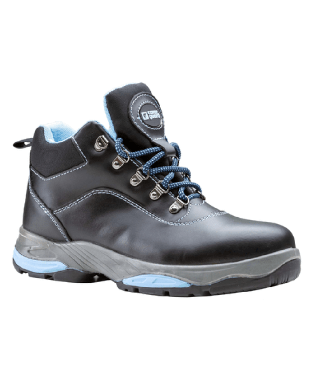 Chaussure de sécurité taille haute BLACK/BLEUE LAZURITE S3 SRC PU/NTRILE