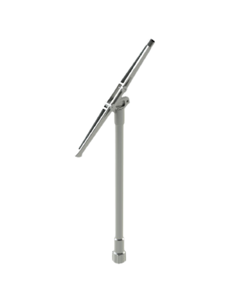 CLE DE BARRAGE ARTICULEE AVEC CARRES DE 30X30 ET 15X15 + CROCHET. ALUMINIUM