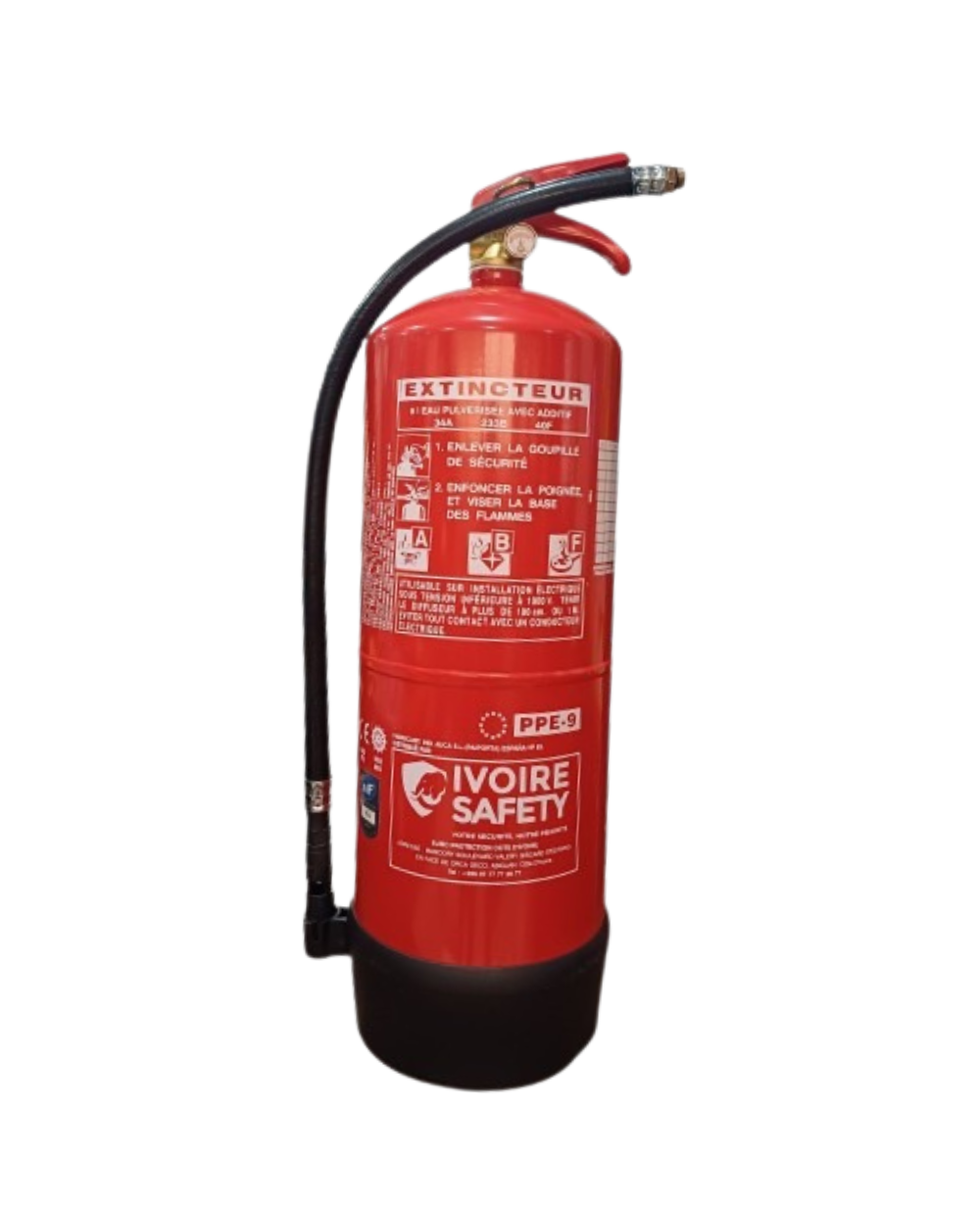 extincteur portatif eau+addit 6 litres pression permanente abf nf ivoire safety