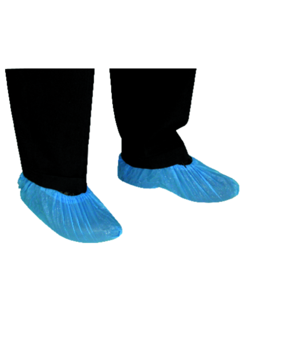 Couvre chaussures polyethylene bleu (100 pieces)