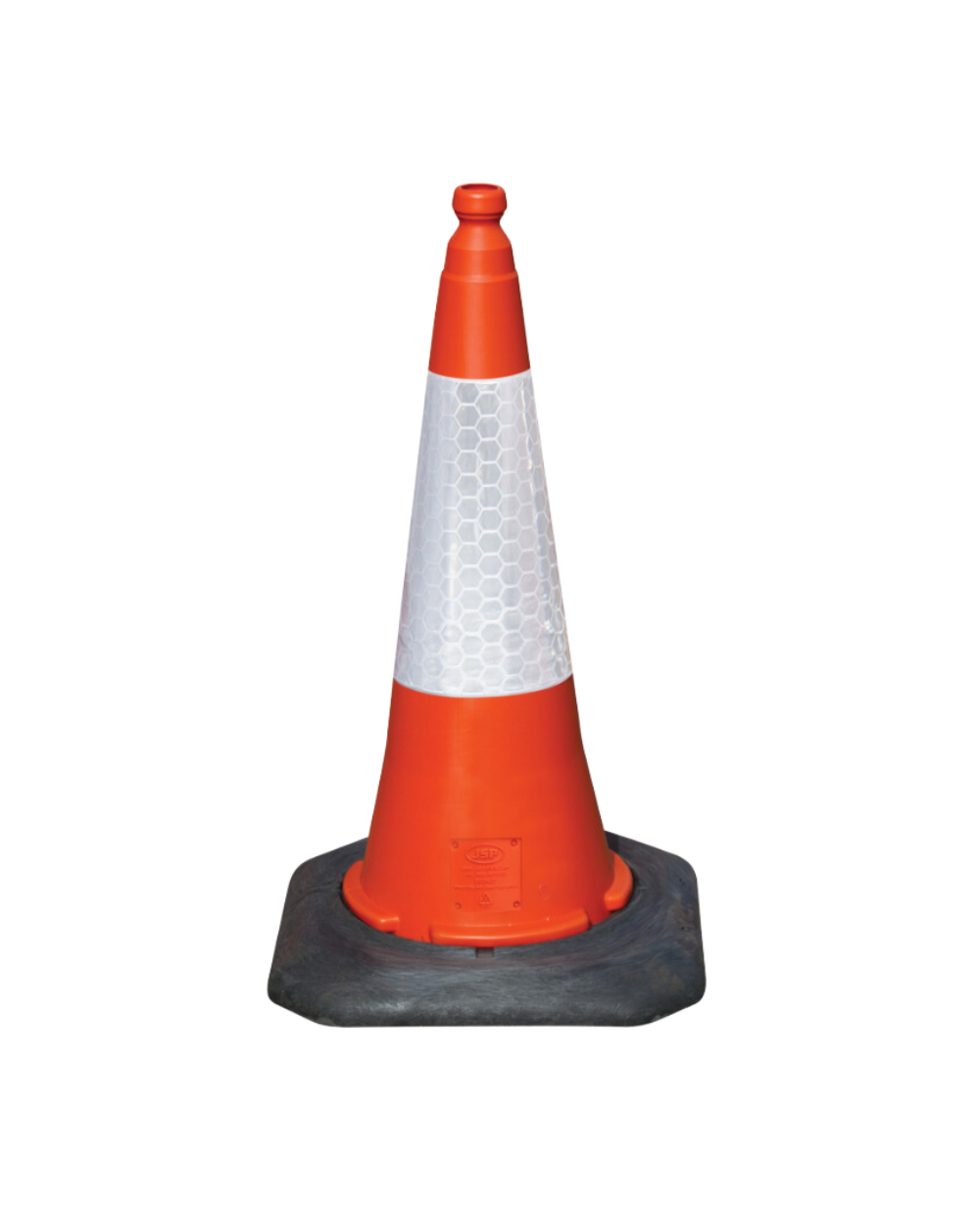 CONE DE SIGNALISATION DOMINATOR HAUTEUR 75CM + 1 BANDE REFLECHISSANTE