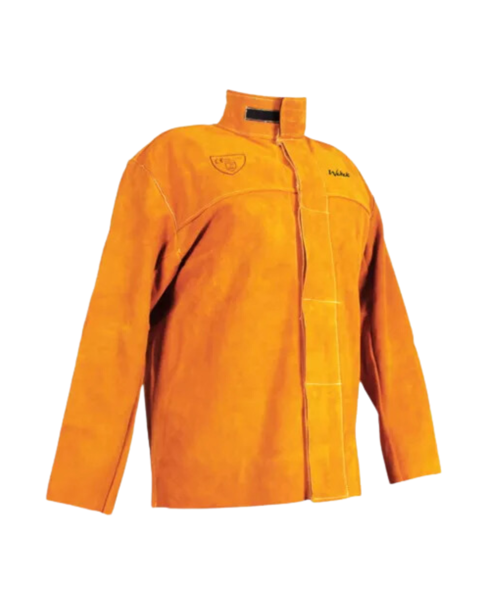 Veste en cuir soudeur croute souple - dos en coton ignufige - couture kevlar taille L et XL