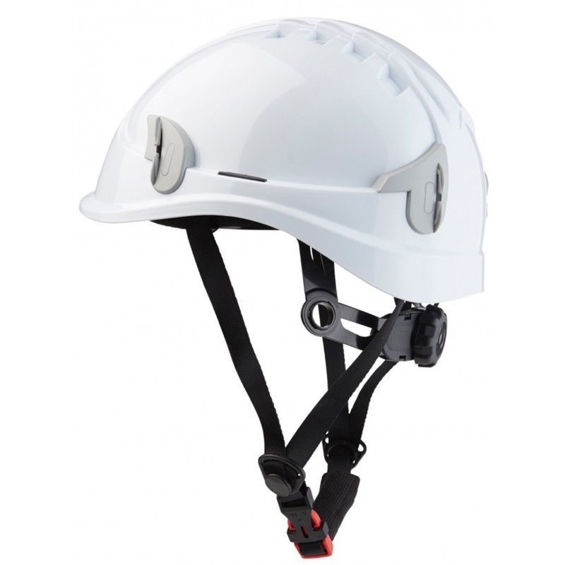 Casque blanc non aeré et jugulaire