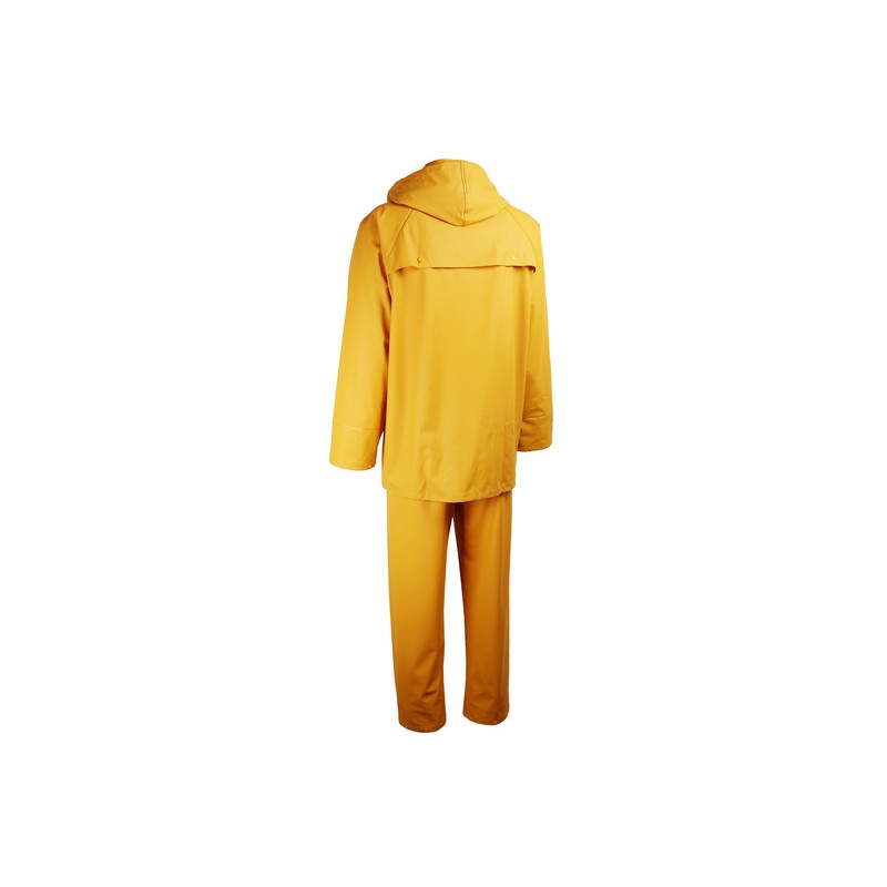 Ensemble pluie pu jaune